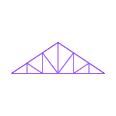 Buildings Trusses Howe Double Tracing Svg Vector, Free Vectors File
